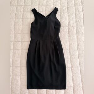 Banana Republic - Size 2 - Classic Black Midi Dress with Bow on Back